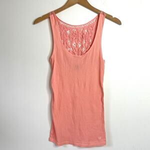 American Eagle Crochet Tank Top‎ Cami Medium Elana Fairy Coquette Boho Indie